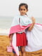 Дитячий махровий рушник з капюшоном Lovely Svi (76 х127 см) розового кольору з принтом “ КИТ” | 6730747 | фото 5