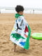 Дитячий махровий рушник з капюшоном Lovely Svi (76 х127 см) зеленого кольору з принтом “ Динозаврики” | 6730750