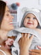 Дитячий рушник з капюшоном сірий з принтом “Ведмедик” (70х100 см) | 6730751 | фото 2