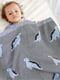 Плетений дитячий плед Lovely Svi сірий з принтом “Дракончики” (80х100 см)  | 6730771 | фото 2
