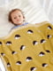 Плетений дитячий плед Lovely Svi жовтого кольору з принтом “Їжачок” (80 х 100 см)  | 6730776 | фото 2