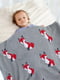 Плетений дитячий плед Lovely Svi сірий з принтом “FOX” (80 х 100 см) | 6730778 | фото 2