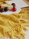 Плетений плед - покривало Lovely Svi жовтого кольору з бахромою (127x152 + 15 см) | 6730783 | фото 2