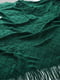 Плетений плед - покривало Lovely Svi з бахромою зеленого кольору в ромб (127x152 + 15 см) | 6730786 | фото 3