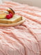 Плетений плед - покривало Lovely Svi з бахромою пудрового кольору в ромб (127x152 + 15 см) | 6730788 | фото 4