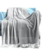 Плетений плед - покривало Lovely Svi сірого кольору з бахромою (127x152 + 15 см) | 6730789