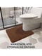 Килимок для ванної та туалету коричневого кольору (50 х 50 см)  | 6730801 | фото 5