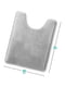 Антиковзаючий, м'який килимок для ванної та туалету з ефектом пам'яті сірого кольору (50 х 50 см)  | 6730811 | фото 2