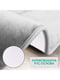 Антиковзаючий, м'який килимок для ванної та туалету з ефектом пам'яті сірого кольору (50 х 50 см)  | 6730811 | фото 5