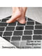 Антиковзаючий водонепроникний кухонний килимок з ефектом пам'яті чорного кольору в ромби (44x119x 1 см) | 6730815 | фото 2