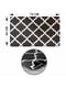 Антиковзаючий водонепроникний кухонний килимок з ефектом пам'яті чорного кольору в ромби (44x119x 1 см) | 6730815 | фото 3