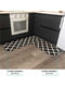 Антиковзаючий водонепроникний кухонний килимок з ефектом пам'яті чорного кольору в ромби (44x119x 1 см) | 6730815 | фото 5