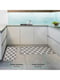 Антиковзаючий водонепроникний кухонний килимок з ефектом пам'яті сірого кольору в ромби (44x119x 1 см) | 6730820 | фото 2