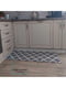 Антиковзаючий водонепроникний кухонний килимок з ефектом пам'яті сірого кольору в ромби (44x119x 1 см) | 6730820 | фото 3
