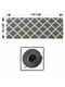 Антиковзаючий водонепроникний кухонний килимок з ефектом пам'яті сірого кольору в ромби (44x119x 1 см) | 6730820 | фото 4