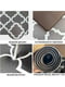 Антиковзаючий водонепроникний кухонний килимок з ефектом пам'яті сірого кольору в ромби (44x119x 1 см) | 6730820 | фото 5