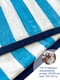Рушник XXL біло-синій у смужку (90 х180 см) | 6730880 | фото 3