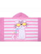 Дитячий махровий рушник з капюшоном Lovely Svi (76 х127 см) рожевого кольору в смужку з принтом “Котик” | 6730889 | фото 3