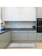 Антиковзаючий водонепронекний кухонний килимок і з ефектом пам'яті сірі з окантовкою ( 44x150x 1 см)  | 6730898 | фото 2