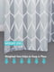 Тканинна шторка-фіранка сірого кольору з кільцями для ванної (180 х 180 см) | 6730904 | фото 3
