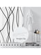 Тканинна шторка-фіранка білого кольору з кільцями для ванної (180 х 180 см)  | 6730905 | фото 3