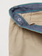 Бежевые брюки с регулируемой талией на резинке | 6735410 | фото 2