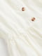 Біла сукня-сорочка на ґудзиках з коміром та складками на талії | 6735422 | фото 2
