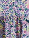 Трикотажное платье в цветочный принт со сборкой на талии | 6735423 | фото 2