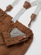 Коричневые брюки на подкладке из хлопковой ткани с подтяжками | 6735444 | фото 2
