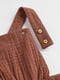 Полукомбинезон коричневого цвета из ткани жатка | 6735454 | фото 2