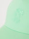Зеленая кепка с вышитым принтом в тон | 6735497 | фото 3