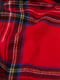 Червоний шарф в клітку з бахромою | 6735537 | фото 3