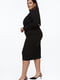 Черное облегающее платье с длинным рукавом и квадратным вырезом | 6735572 | фото 2