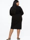 Черное облегающее платье с длинным рукавом и квадратным вырезом | 6735572 | фото 3