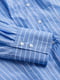 Синя сорочка в смужку з моделюючими виточками | 6735584 | фото 2