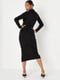 Чорна сукня-міді на гудзиках з довгим рукавом | 6735593 | фото 3
