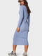 Трикотажна сукня на ґудзиках блакитного кольору | 6735595 | фото 2