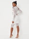 Белое прозрачное платье с асиметричными вырезом и подолом | 6735605 | фото 2