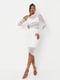 Белое прозрачное платье с асиметричными вырезом и подолом | 6735605 | фото 4