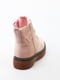 Рожеві зимові черевики на шнурівці | 6735615 | фото 4