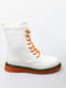 Білі зимові черевики на шнурівці з червоною підошвою | 6735629 | фото 2