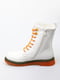 Білі зимові черевики на шнурівці з червоною підошвою | 6735629 | фото 3