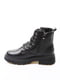Чорні зимові черевики зі шнурівкою | 6735633 | фото 3