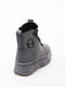 Сірі зимові черевики зі шнурівкою | 6735639 | фото 4