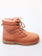 Рожеві зимові черевики на шнурівці | 6735645 | фото 5