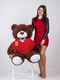 Плюшевий ведмедик з серцем "Бенжамін" (135 см) - шоколадний | 6735765 | фото 2