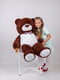 Плюшевий ведмедик з серцем "Бенжамін" (135 см) - шоколадний | 6735765 | фото 3