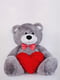 Ведмедик із сердечком "Джон 110 см Сірий | 6735805