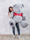 Ведмедик з латками плюшевий в футболці "Me To You (160 см) - Сірий | 6735815 | фото 7