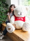 Ведмедик з латками плюшевий в футболці "Me To You (160 см) - Молочний | 6735816 | фото 2